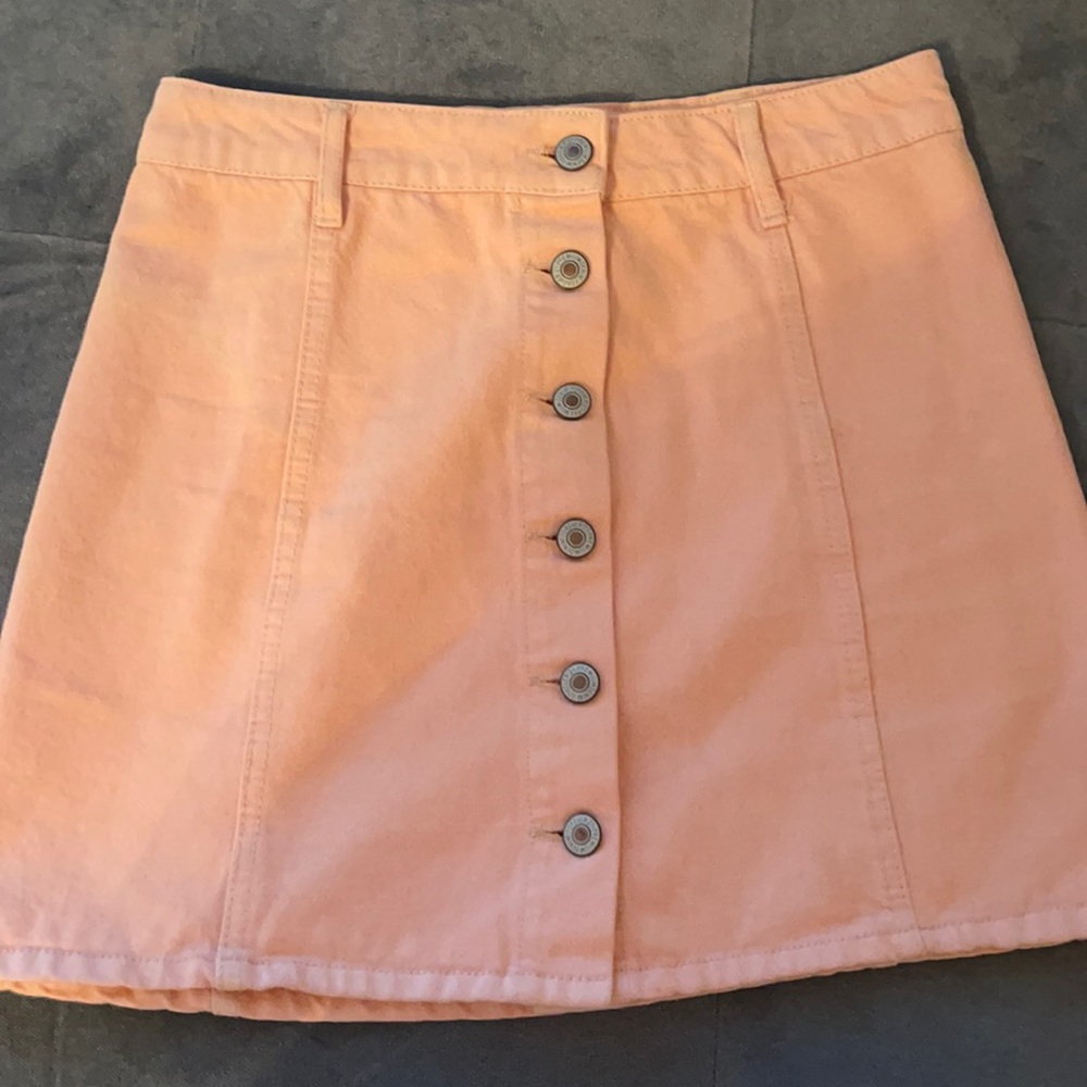 Peach mini skirt